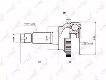 Шарнирный комплект LYNXauto CO-3653A