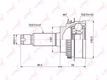 Шарнирный комплект LYNXauto CO-3662A