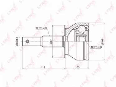 Шарнирный комплект LYNXauto CO-3674