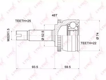 Шарнирный комплект LYNXauto CO-3696A