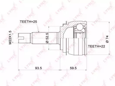 Шарнирный комплект LYNXauto CO-3697