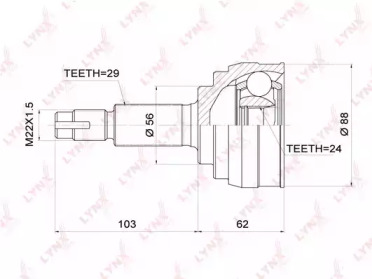 Шарнирный комплект LYNXauto CO-3704