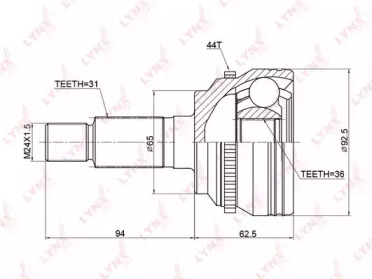 Шарнирный комплект LYNXauto CO-3770A