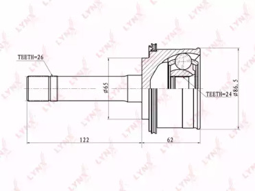 Шарнирный комплект LYNXauto CO-4406