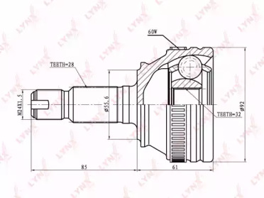 Шарнирный комплект LYNXauto CO-5000A