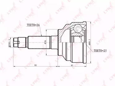 Шарнирный комплект LYNXauto CO-5116