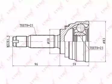 Шарнирный комплект LYNXauto CO-5502