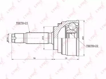 Шарнирный комплект LYNXauto CO-5504