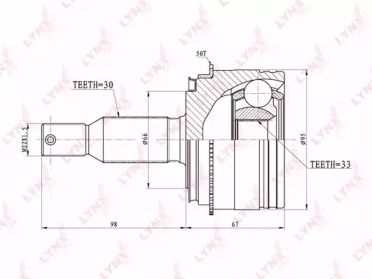 Шарнирный комплект LYNXauto CO-5507A