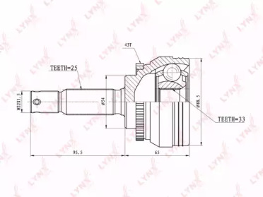 Шарнирный комплект LYNXauto CO-5514A