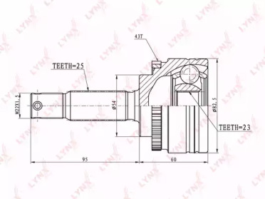 Шарнирный комплект LYNXauto CO-5515A