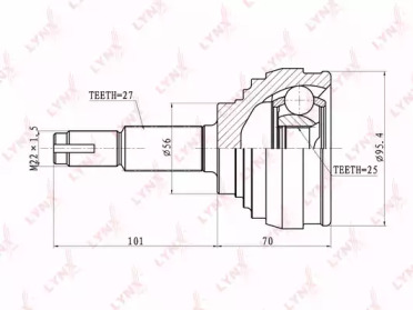 Шарнирный комплект LYNXauto CO-5732