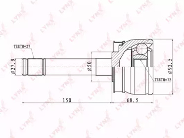 Шарнирный комплект LYNXauto CO-5734