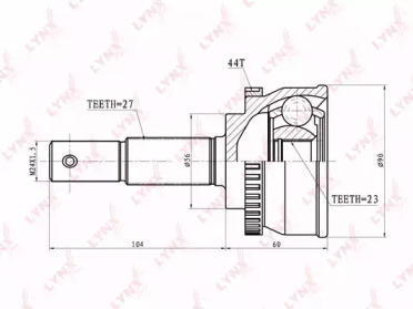 Шарнирный комплект LYNXauto CO-5763A