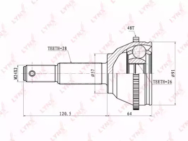 Шарнирный комплект LYNXauto CO-5905A