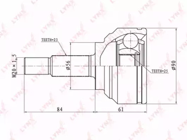 Шарнирный комплект LYNXauto CO-6315