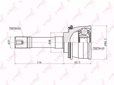 Шарнирный комплект LYNXauto CO-7301