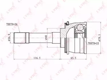 Шарнирный комплект LYNXauto CO-7302