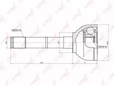 Шарнирный комплект LYNXauto CO-7529