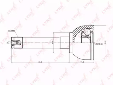 Шарнирный комплект LYNXauto CO-7530