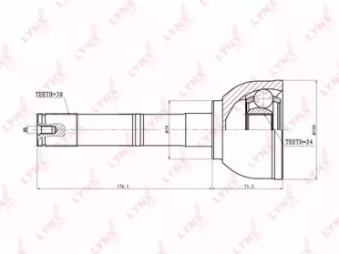 Шарнирный комплект LYNXauto CO-7531