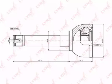 Шарнирный комплект LYNXauto CO-7543