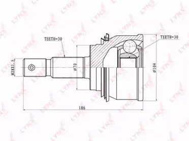 Шарнирный комплект LYNXauto CO-7544