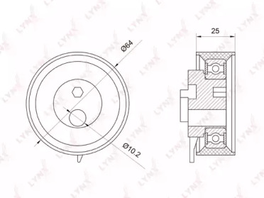 Ролик LYNXauto PB-1071