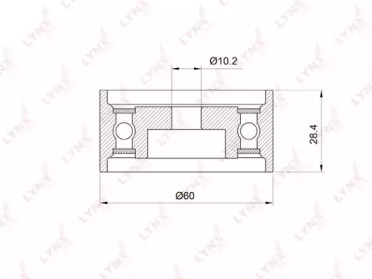 Ролик LYNXauto PB-3013