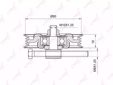 Ролик LYNXauto PB-5021