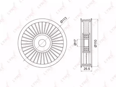 Ролик LYNXauto PB-7008