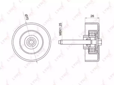 Ролик LYNXauto PB-7023