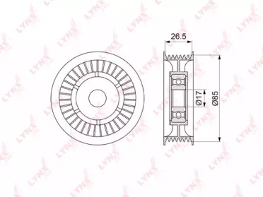 Ролик LYNXauto PB-7062