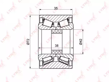 Комплект подшипника LYNXauto WB-1119