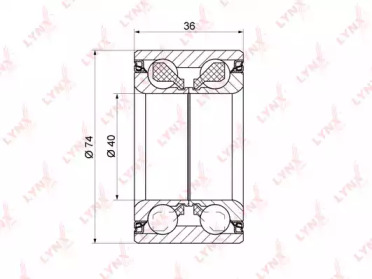 Комплект подшипника LYNXauto WB-1126