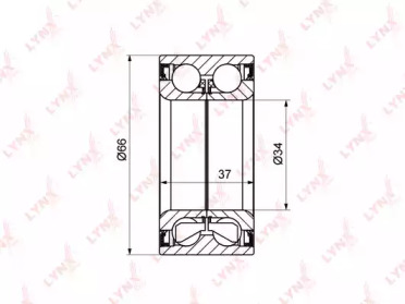 Комплект подшипника LYNXauto WB-1147