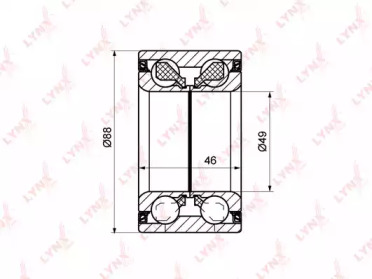 Комплект подшипника LYNXauto WB-1201