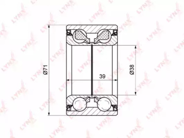 Комплект подшипника LYNXauto WB-1253
