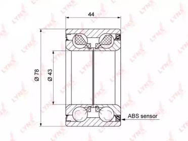 Комплект подшипника LYNXauto WB-1354