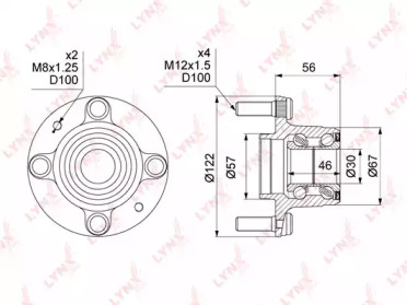 Комплект подшипника LYNXauto WH-1202