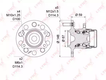 Комплект подшипника LYNXauto WH-1207