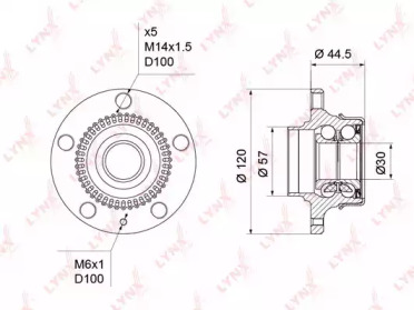 Комплект подшипника LYNXauto WH-1219