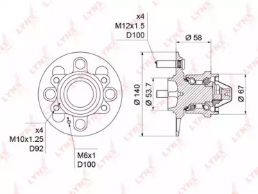 Комплект подшипника LYNXauto WH-1239