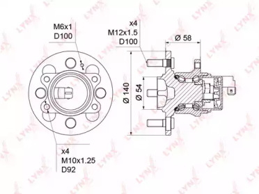 Комплект подшипника LYNXauto WH-1241