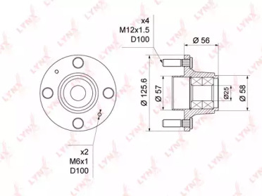 Комплект подшипника LYNXauto WH-1363