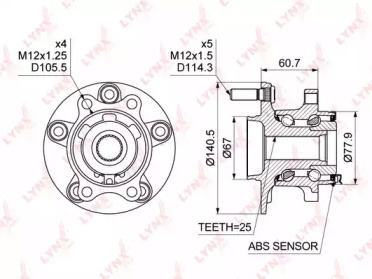 Комплект подшипника LYNXauto WH-1499