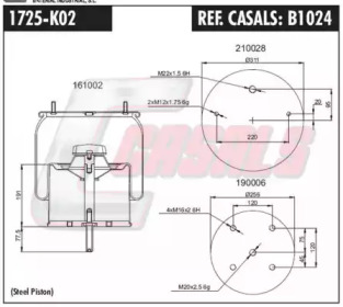 Баллон пневматической рессоры CASALS B1024