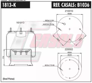 Баллон пневматической рессоры CASALS B1036