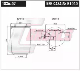 Баллон пневматической рессоры CASALS B1040