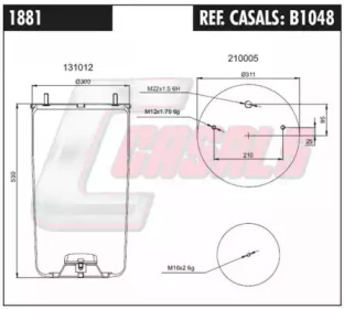 Баллон пневматической рессоры CASALS B1048